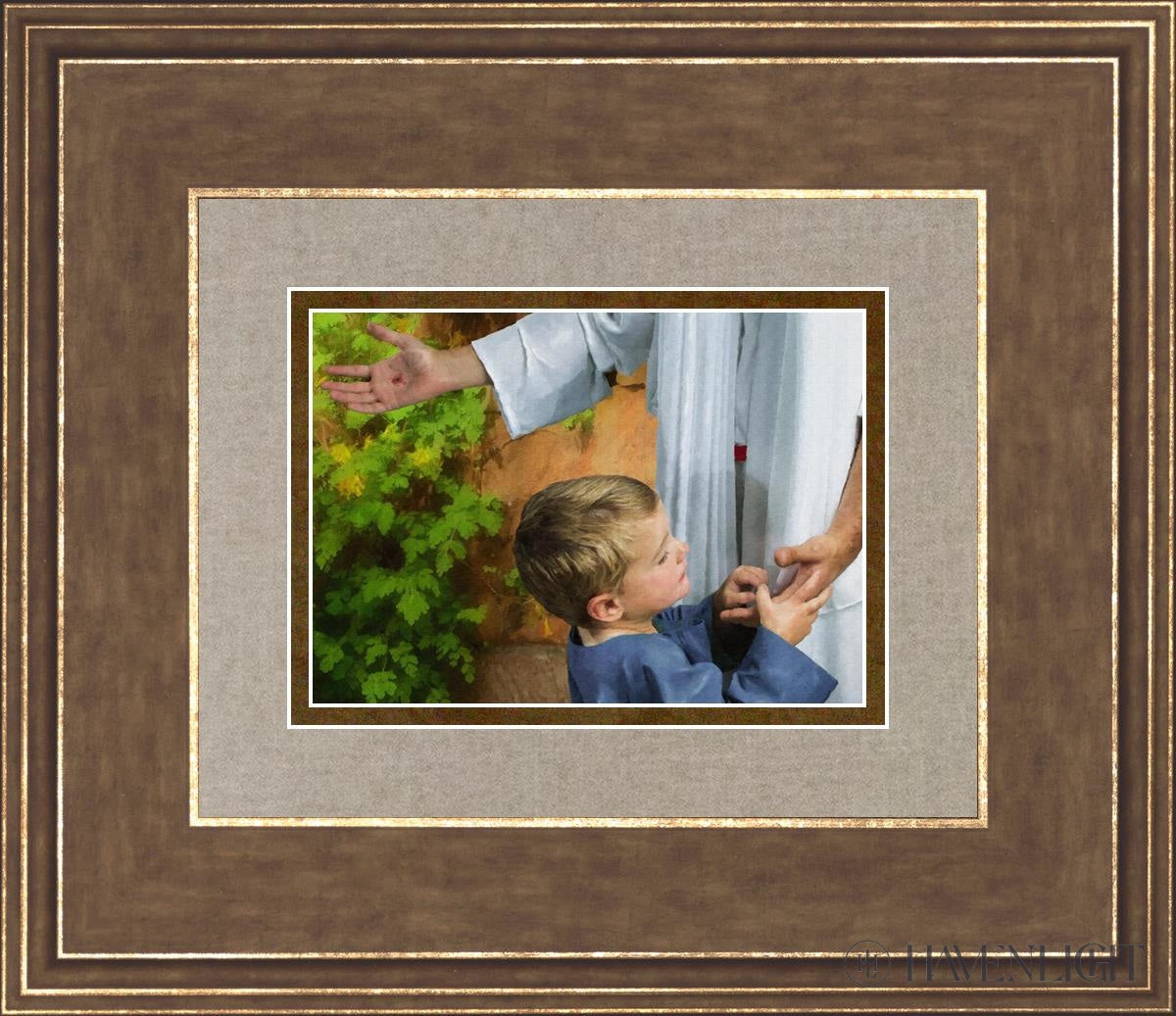 His Hands Open Edition Print / 7 X 5 Gold 14 3/4 12 Art