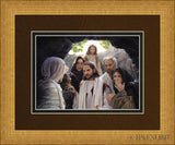 I Am The Resurrection Open Edition Print / 7 X 5 Matte Gold 11 3/4 9 Art