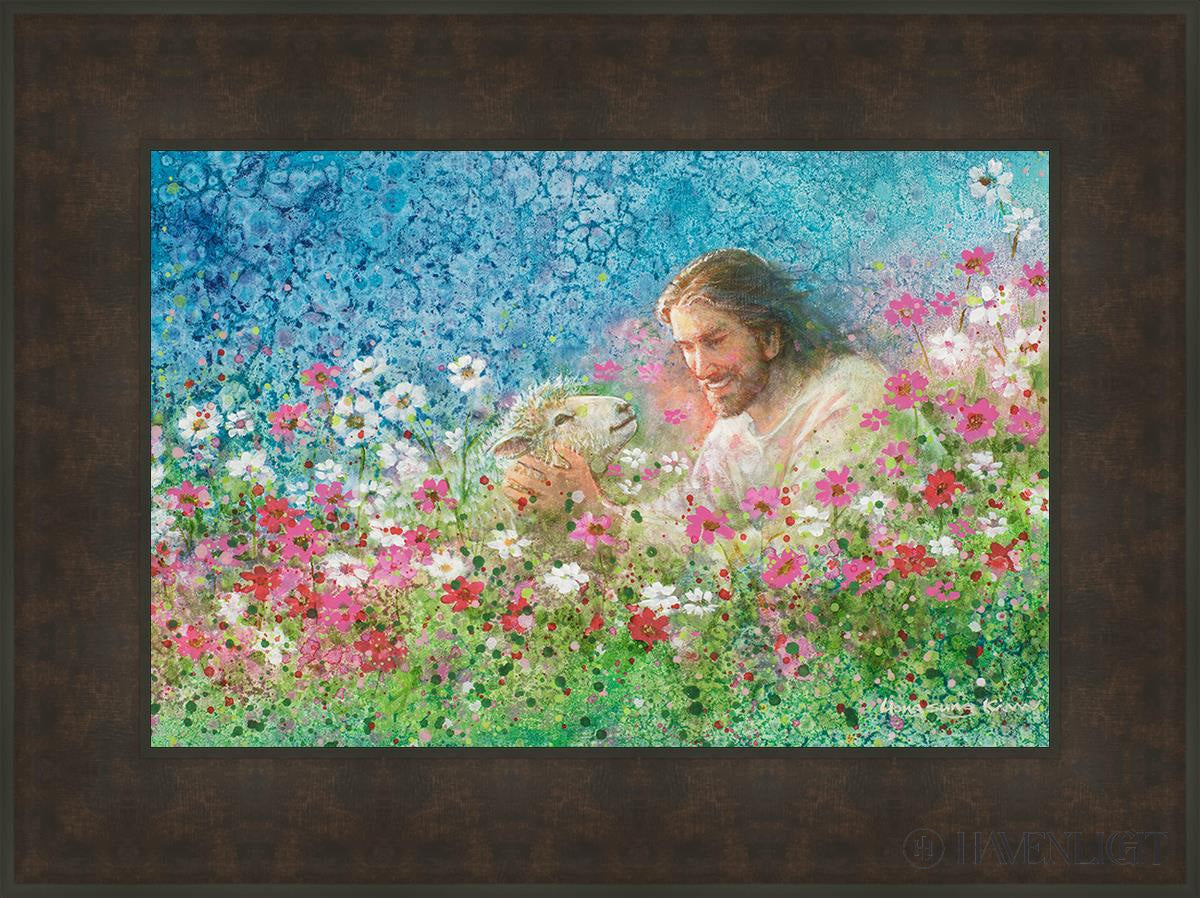 I Will Never Forsake Thee Open Edition Canvas / 24 X 16 Bronze Frame 31 3/4 23 Art