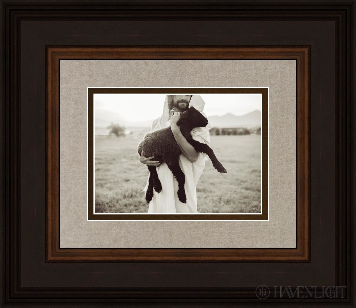 In His Hands Open Edition Print / 7 X 5 Brown 14 3/4 12 Art