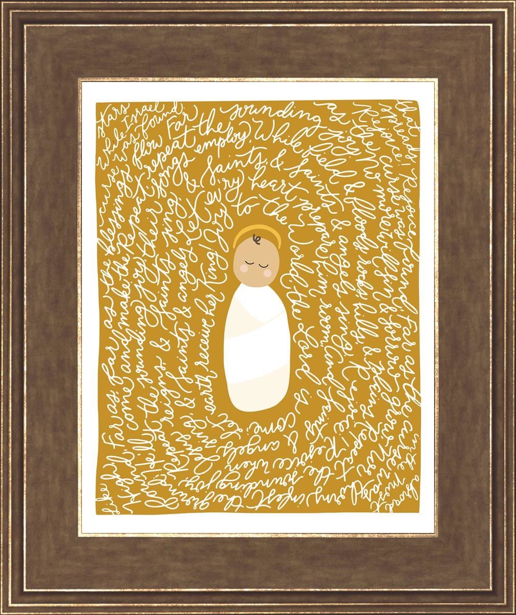 Joy To The World Open Edition Print / 11 X 14 Gold 15 3/4 18 Art