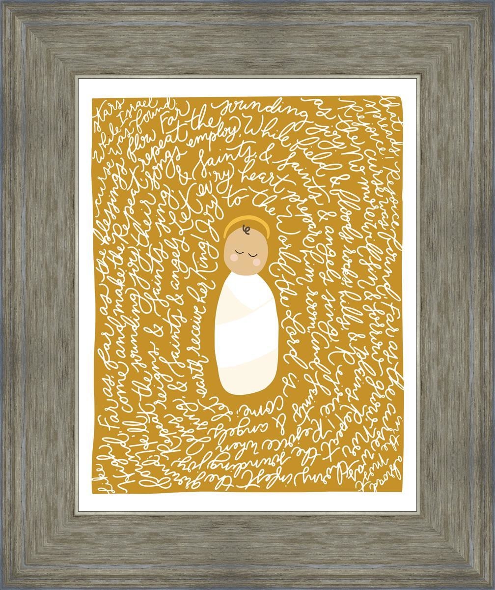Joy To The World Open Edition Print / 11 X 14 Gray 15 3/4 18 Art