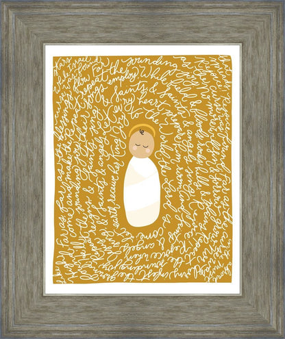 Joy To The World Open Edition Print / 11 X 14 Gray 15 3/4 18 Art