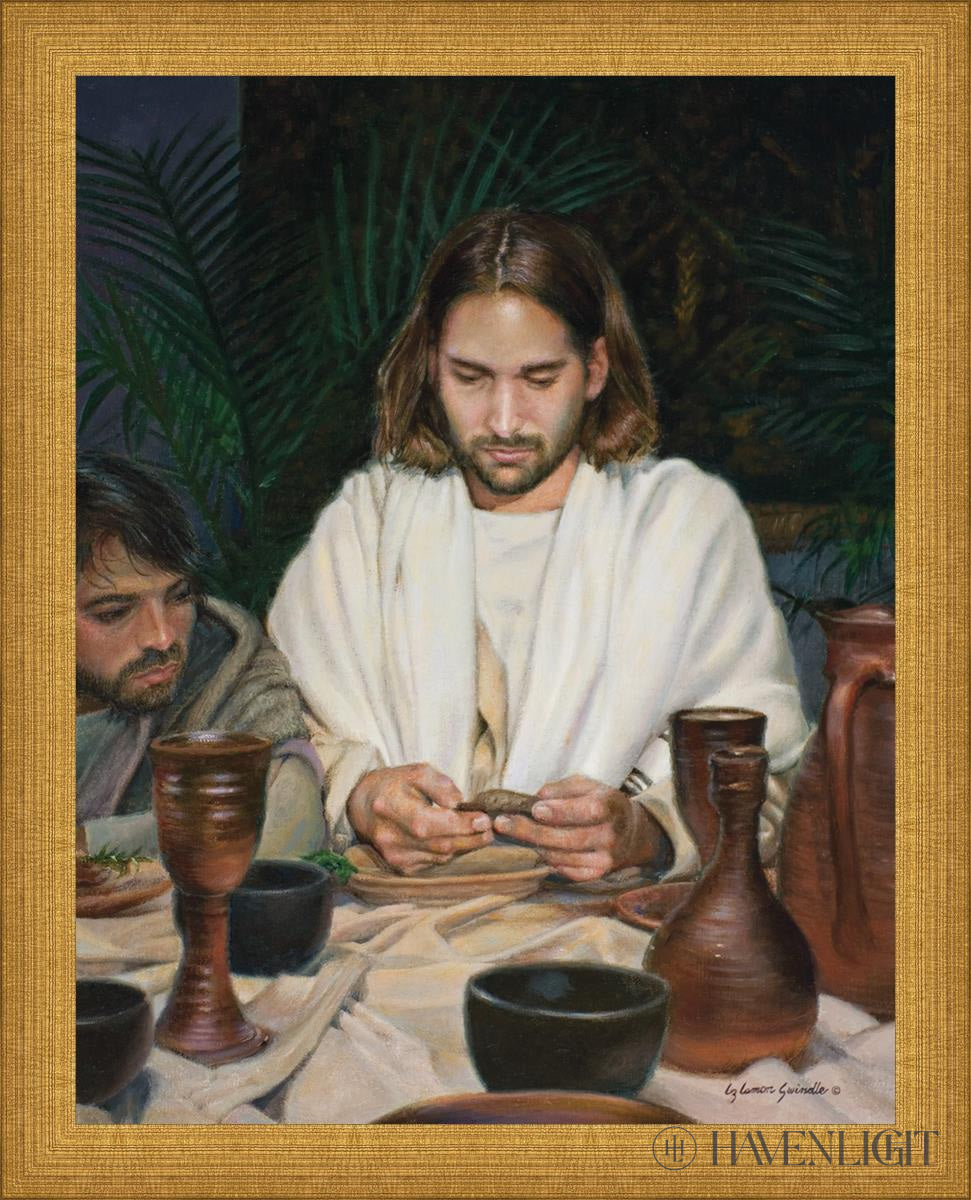 Last Supper Open Edition Print / 11 X 14 Matte Gold 12 3/4 15 Art