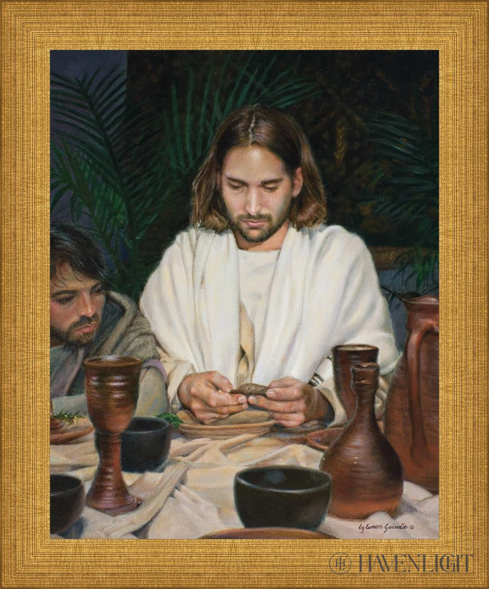 Last Supper Open Edition Print / 8 X 10 Matte Gold 9 3/4 11 Art