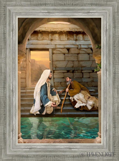 Living Water At Bethesda Open Edition Canvas / 12 X 18 Silver 16 3/4 22 Art