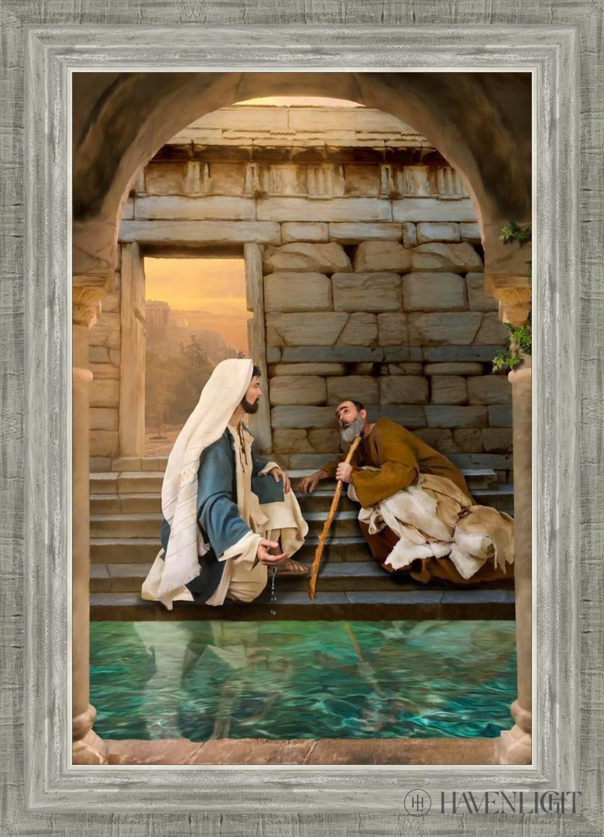 Living Water At Bethesda Open Edition Canvas / 16 X 24 Silver 20 3/4 28 Art