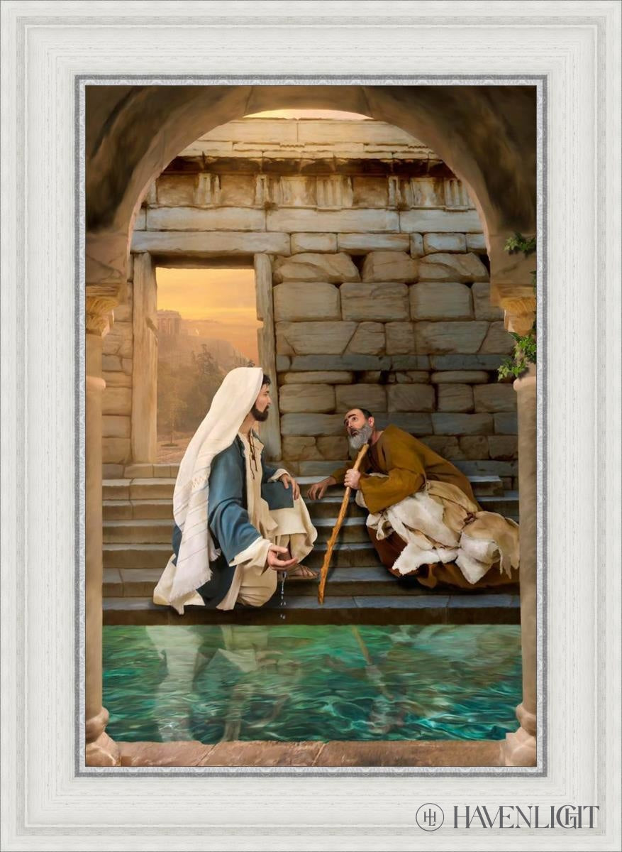 Living Water At Bethesda Open Edition Canvas / 16 X 24 White 21 3/4 29 Art