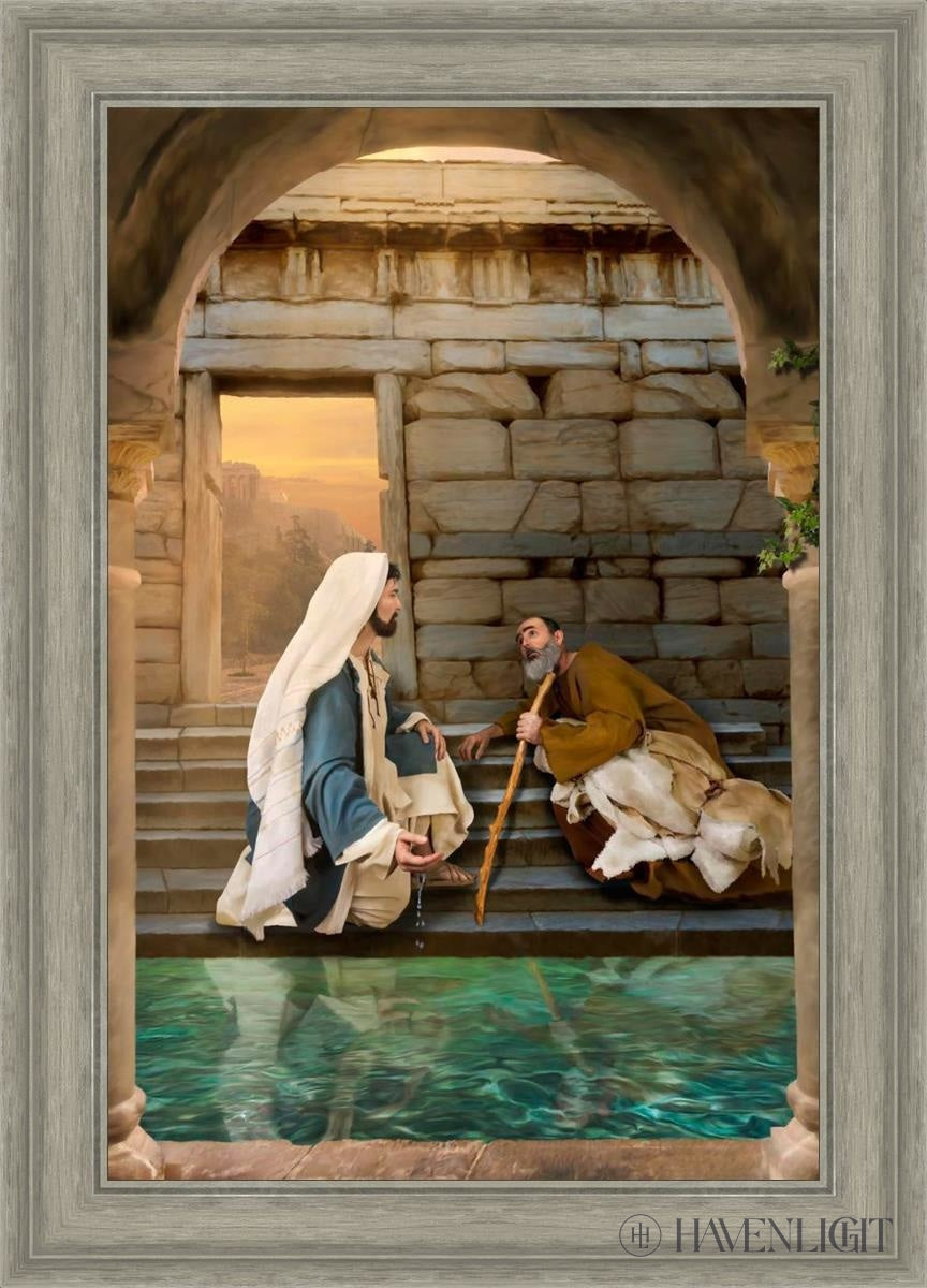 Living Water At Bethesda Open Edition Canvas / 20 X 30 Gray 25 3/4 35 Art