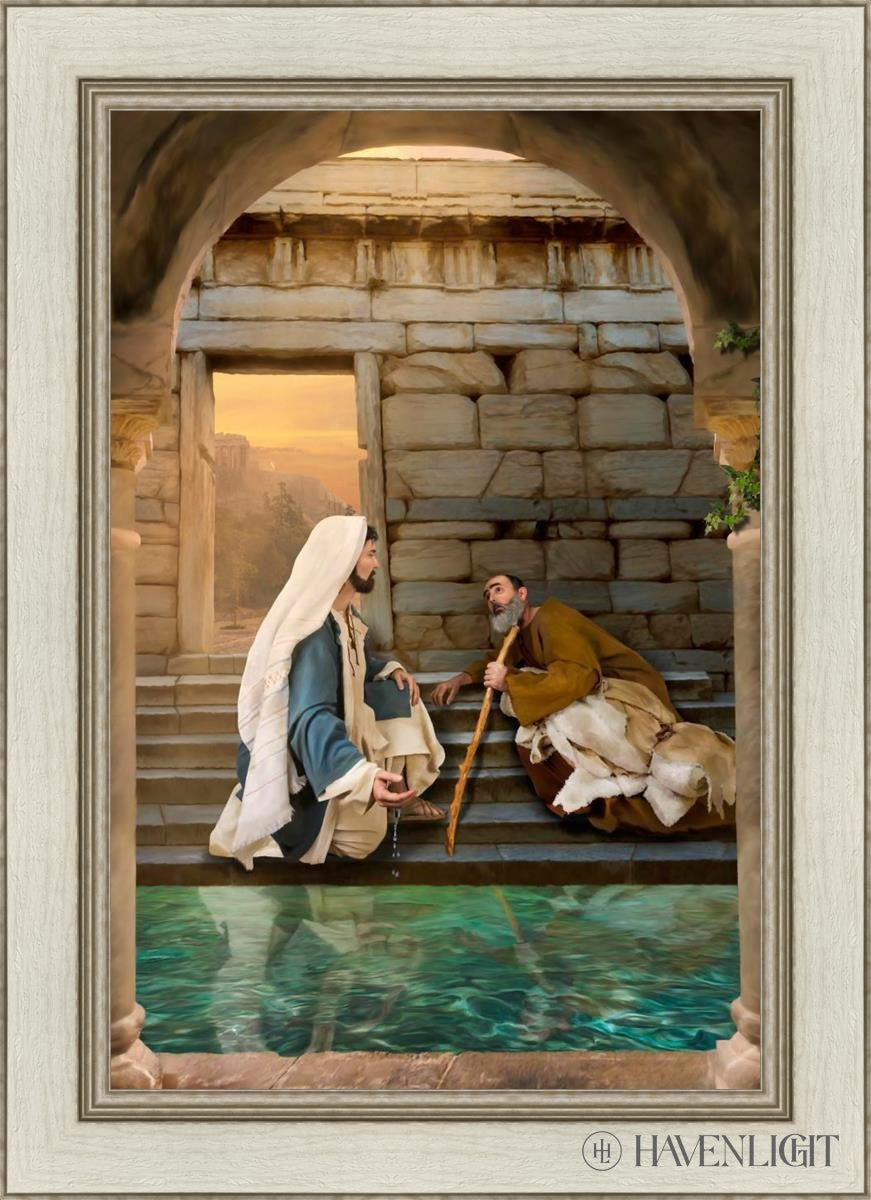 Living Water At Bethesda Open Edition Canvas / 20 X 30 Ivory 26 1/2 36 Art