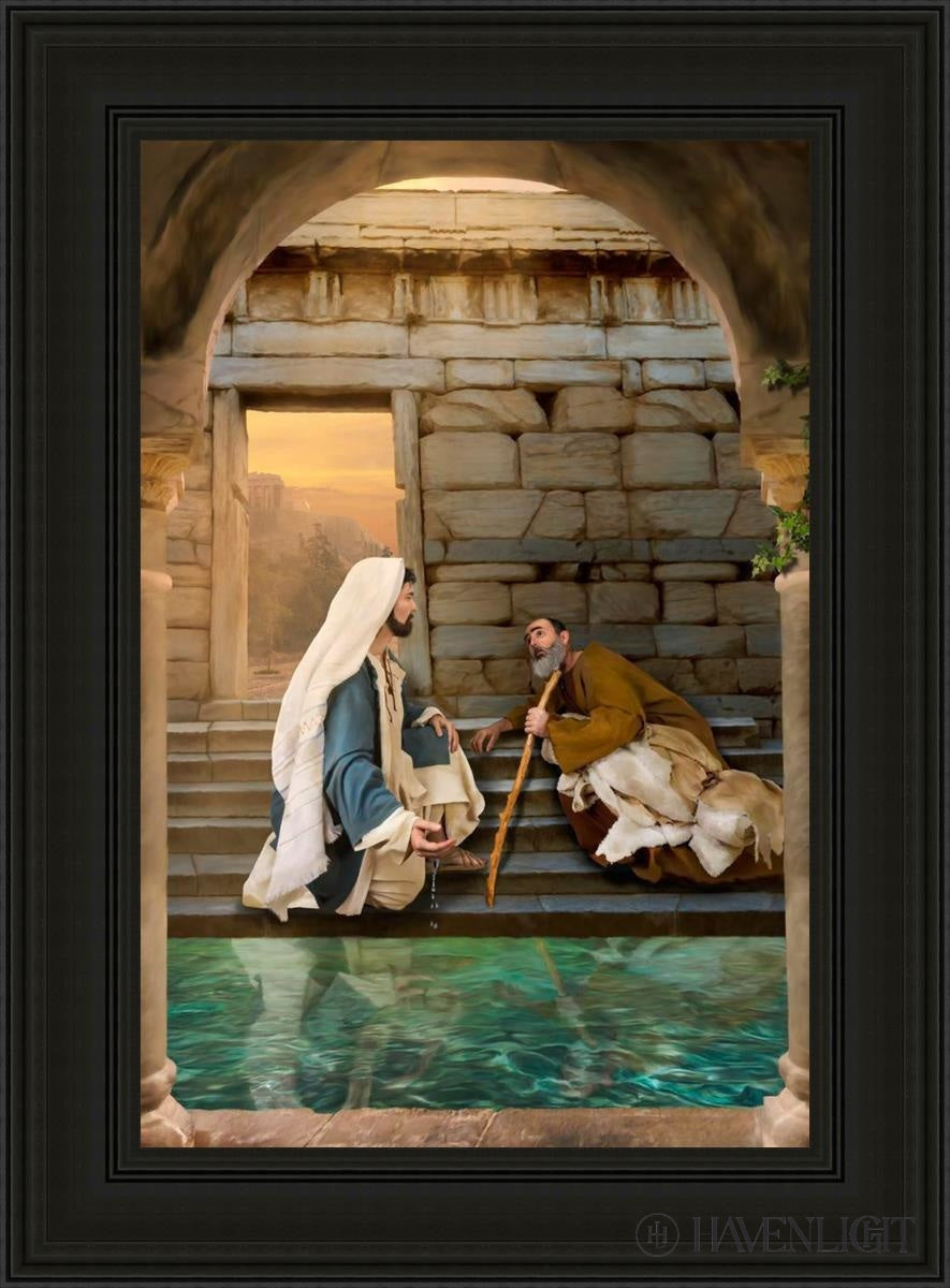 Living Water At Bethesda Open Edition Canvas / 24 X 36 Black 33 3/4 45 Art