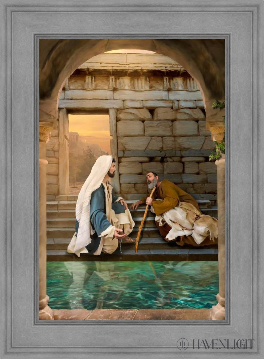 Living Water At Bethesda Open Edition Canvas / 24 X 36 Gray 33 3/4 45 Art