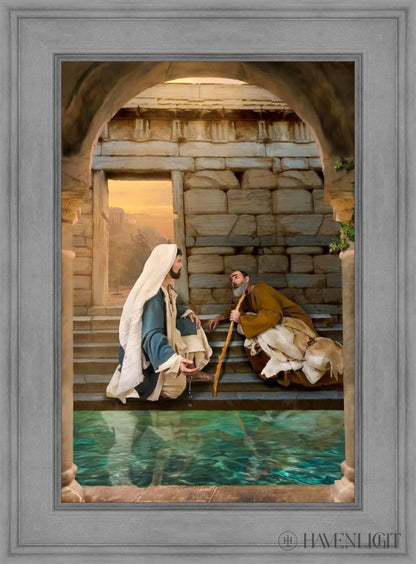 Living Water At Bethesda Open Edition Canvas / 24 X 36 Gray 33 3/4 45 Art