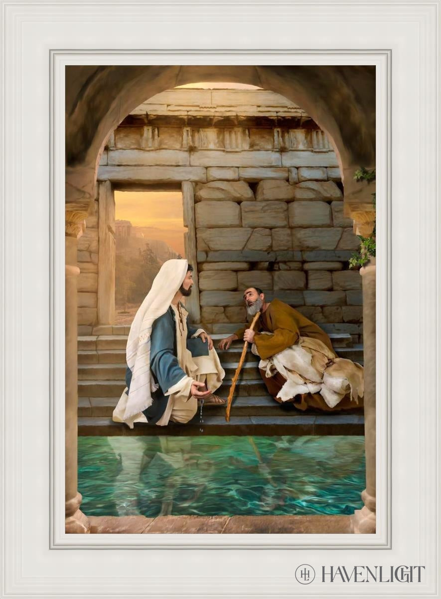 Living Water At Bethesda Open Edition Canvas / 24 X 36 White 33 3/4 45 Art