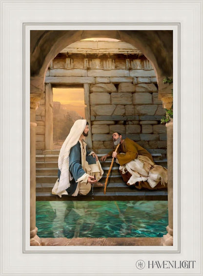 Living Water At Bethesda Open Edition Canvas / 24 X 36 White 33 3/4 45 Art