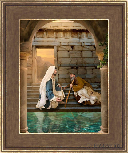 Living Water At Bethesda Open Edition Print / 11 X 14 Gold 15 3/4 18 Art