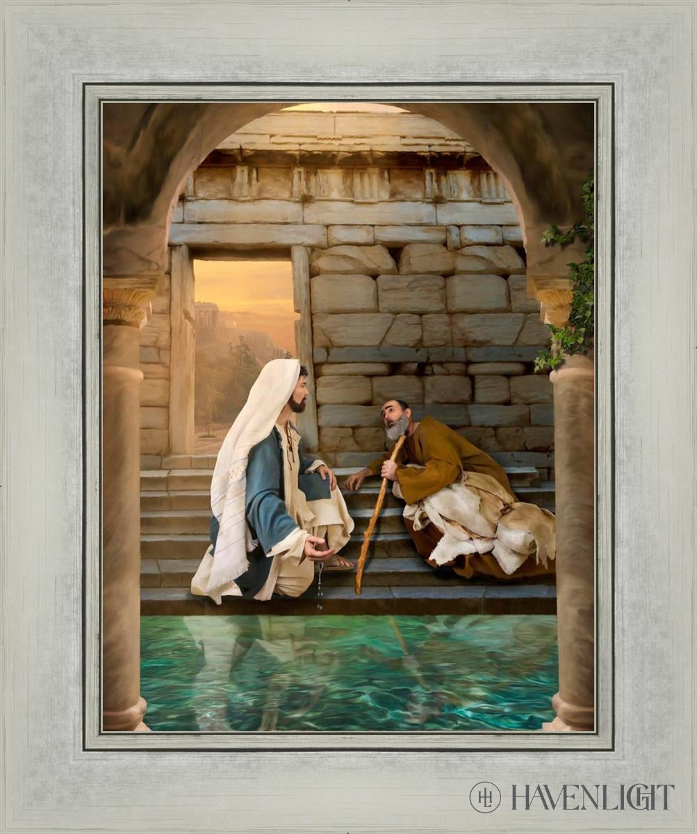 Living Water At Bethesda Open Edition Print / 11 X 14 Silver 15 1/4 18 Art