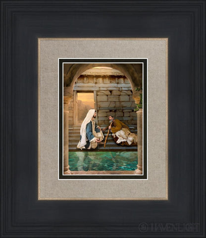 Living Water At Bethesda Open Edition Print / 5 X 7 Black 12 3/4 14 Art