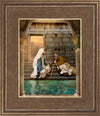 Living Water At Bethesda Open Edition Print / 8 X 10 Gold 12 3/4 14 Art