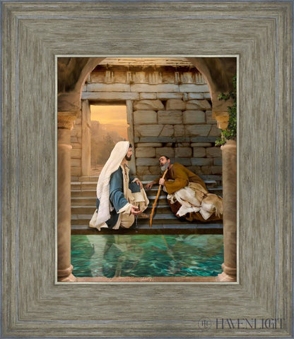 Living Water At Bethesda Open Edition Print / 8 X 10 Gray 12 3/4 14 Art