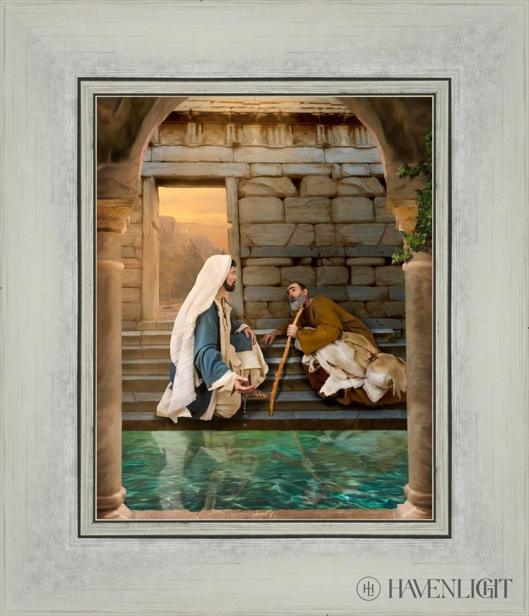 Living Water At Bethesda Open Edition Print / 8 X 10 Silver 12 1/4 14 Art