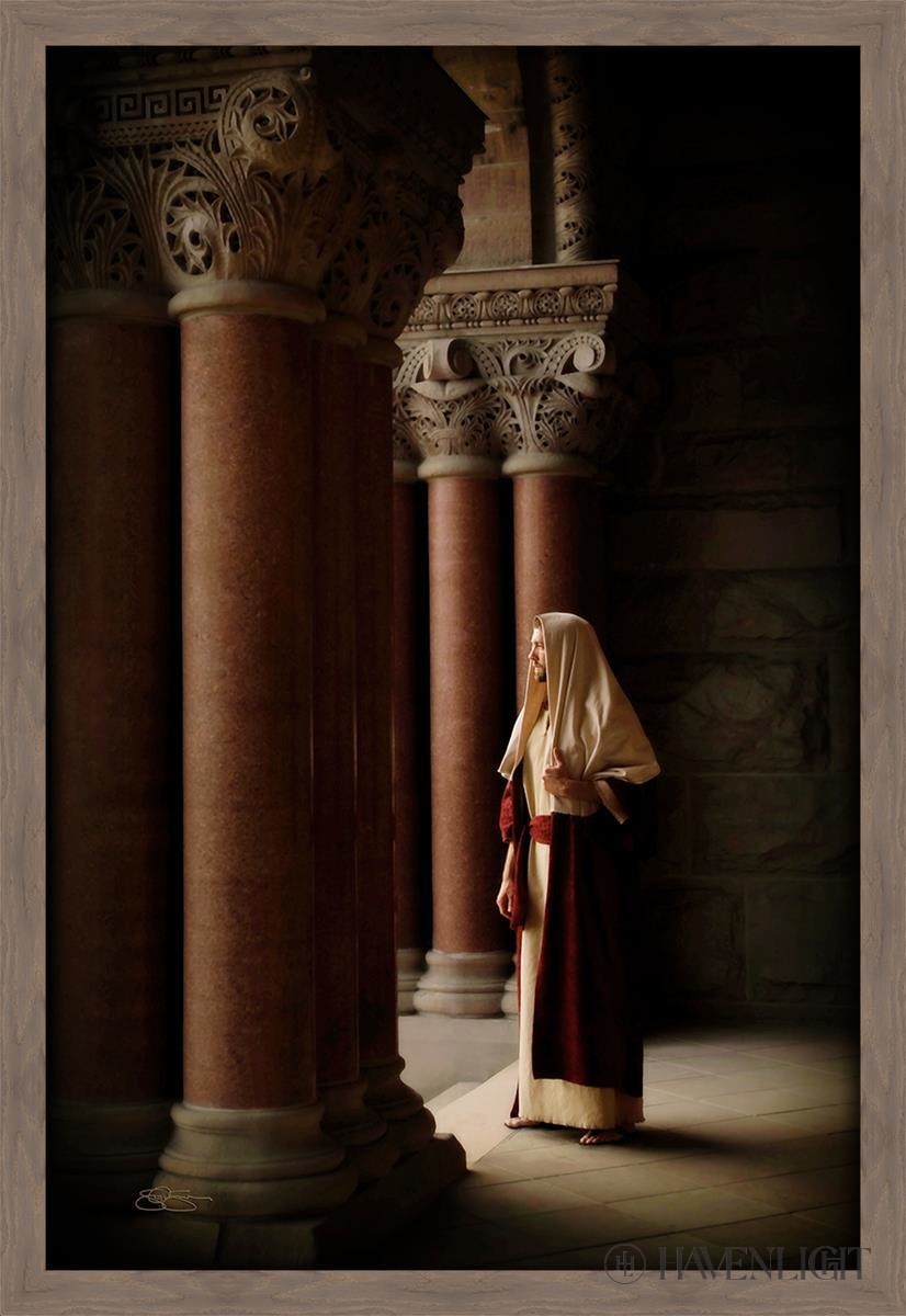 Lord Of Hosts Large Art Open Edition Canvas / 40 X 60 Light Brown Wood Grain 44 1/4 64