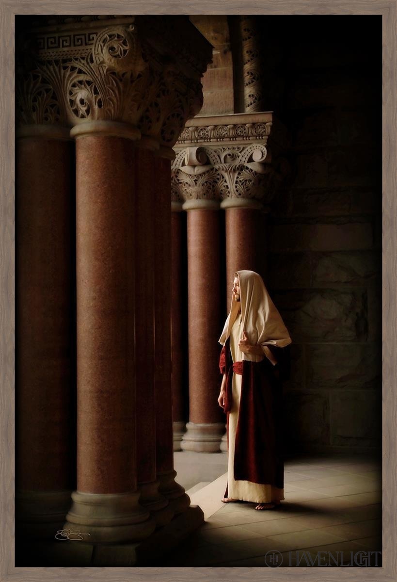 Lord Of Hosts Large Art Open Edition Canvas / 56 X 84 Light Brown Wood Grain 60 1/4 88