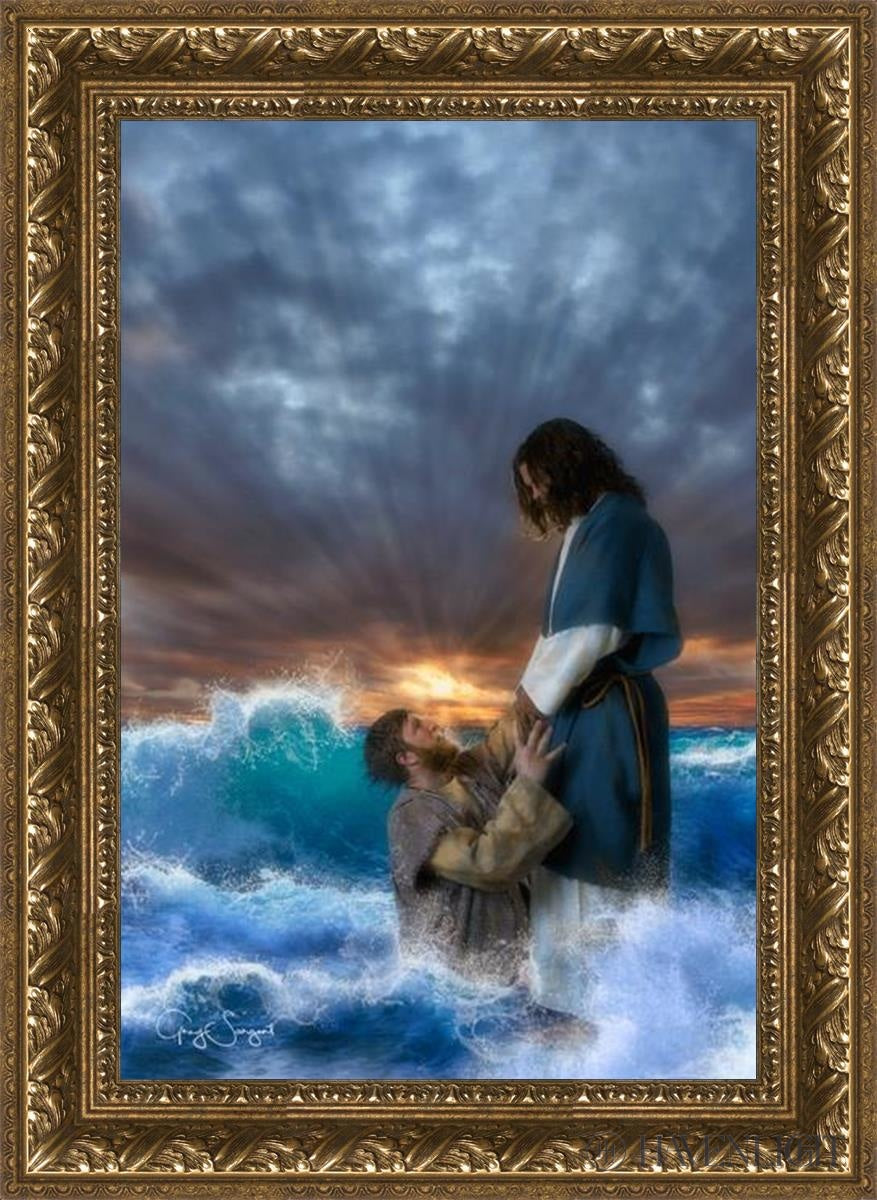Man Of Faith Open Edition Canvas / 16 X 24 Gold 21 3/4 29 Art
