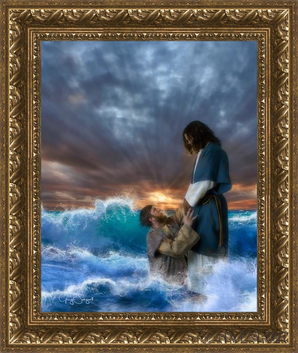 Man Of Faith Open Edition Print / 16 X 20 Gold 21 3/4 25 Art