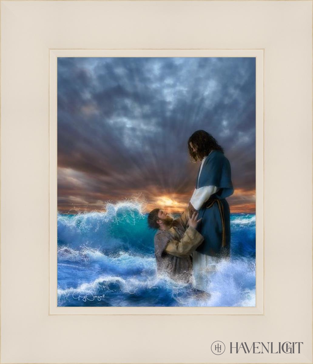 Man Of Faith Open Edition Print / 8 X 10 White 12 1/4 14 Art