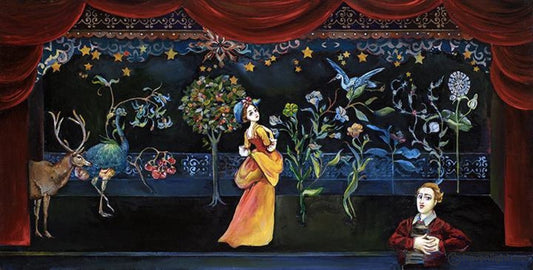 Mutual Adoration Original Oil On Panel 36 X 18