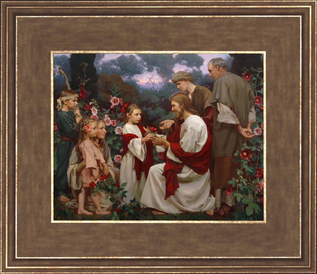Of Such Is The Kingdom Of Heaven Open Edition Print / 10 X 8 Gold 14 3/4 12 Art