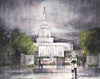 Refuge From The Storm - Idaho Falls Temple Open Edition Canvas / 14 X 11 Print Only Art