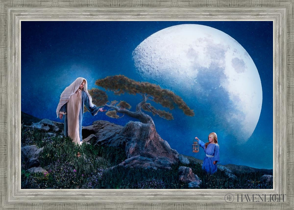 Teach Me To Walk In The Light Open Edition Canvas / 30 X 20 Silver 34 3/4 24 Art