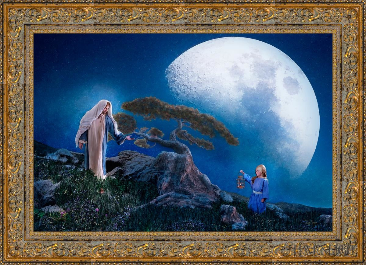 Teach Me To Walk In The Light Open Edition Canvas / 36 X 24 Gold 43 3/4 31 Art