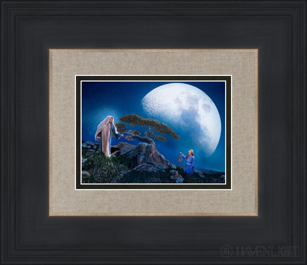 Teach Me To Walk In The Light Open Edition Print / 7 X 5 Black 14 3/4 12 Art