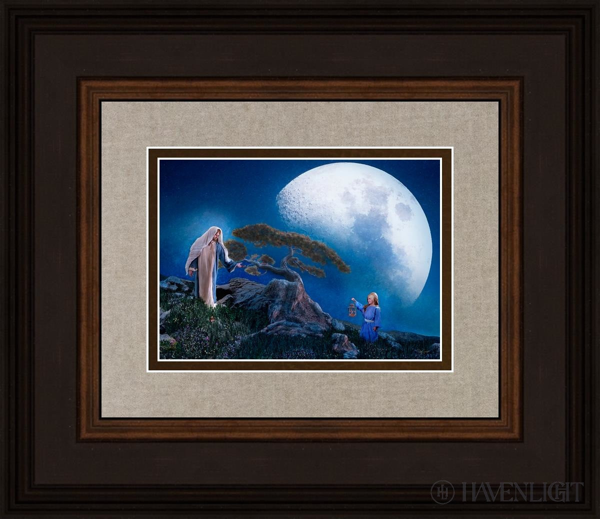 Teach Me To Walk In The Light Open Edition Print / 7 X 5 Brown 14 3/4 12 Art