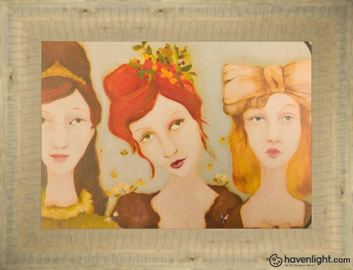 The Brides Maids Open Edition Print / 7 X 5 Frame G 8.5 6.5 Oep