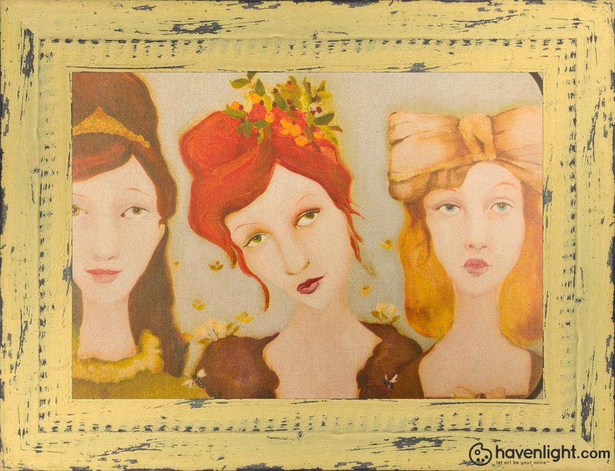 The Brides Maids Open Edition Print / 7 X 5 Frame Y 8.5 6.5 Oep