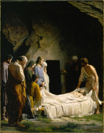 The Burial Of Jesus Open Edition Canvas / 26 X 33 Rolled In Tube Art