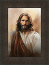 The Compassionate Christ Open Edition Canvas / 16 X 24 Bronze Frame 23 3/4 31 Art