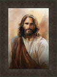The Compassionate Christ Open Edition Canvas / 20 X 30 Bronze Frame 27 3/4 37 Art