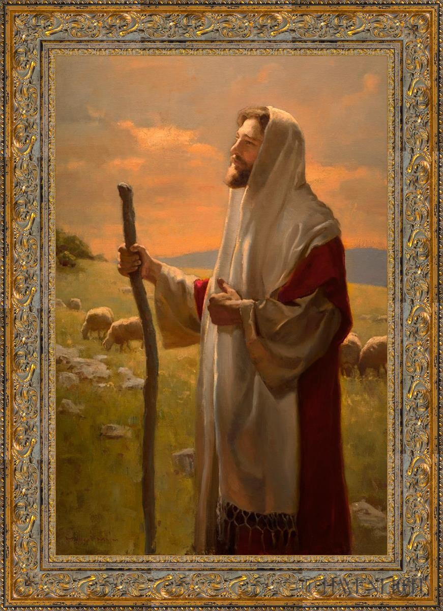 The Good Shepherd Open Edition Canvas / 24 X 36 Gold 31 3/4 43 Art