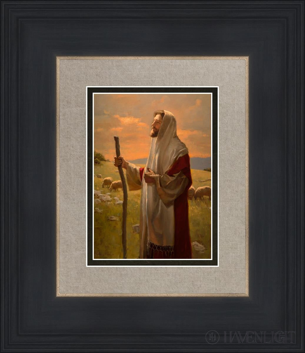 The Good Shepherd Open Edition Print / 5 X 7 Black 12 3/4 14 Art