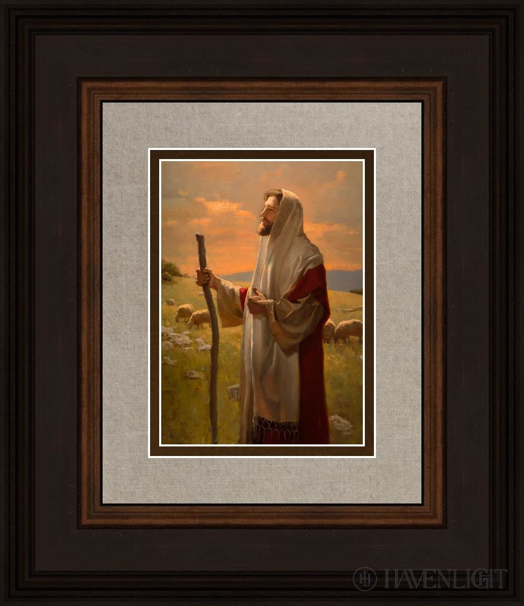 The Good Shepherd Open Edition Print / 5 X 7 Brown 12 3/4 14 Art