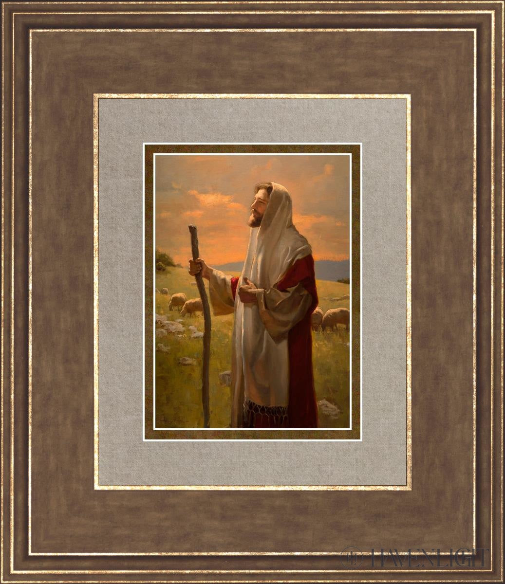 The Good Shepherd Open Edition Print / 5 X 7 Gold 12 3/4 14 Art