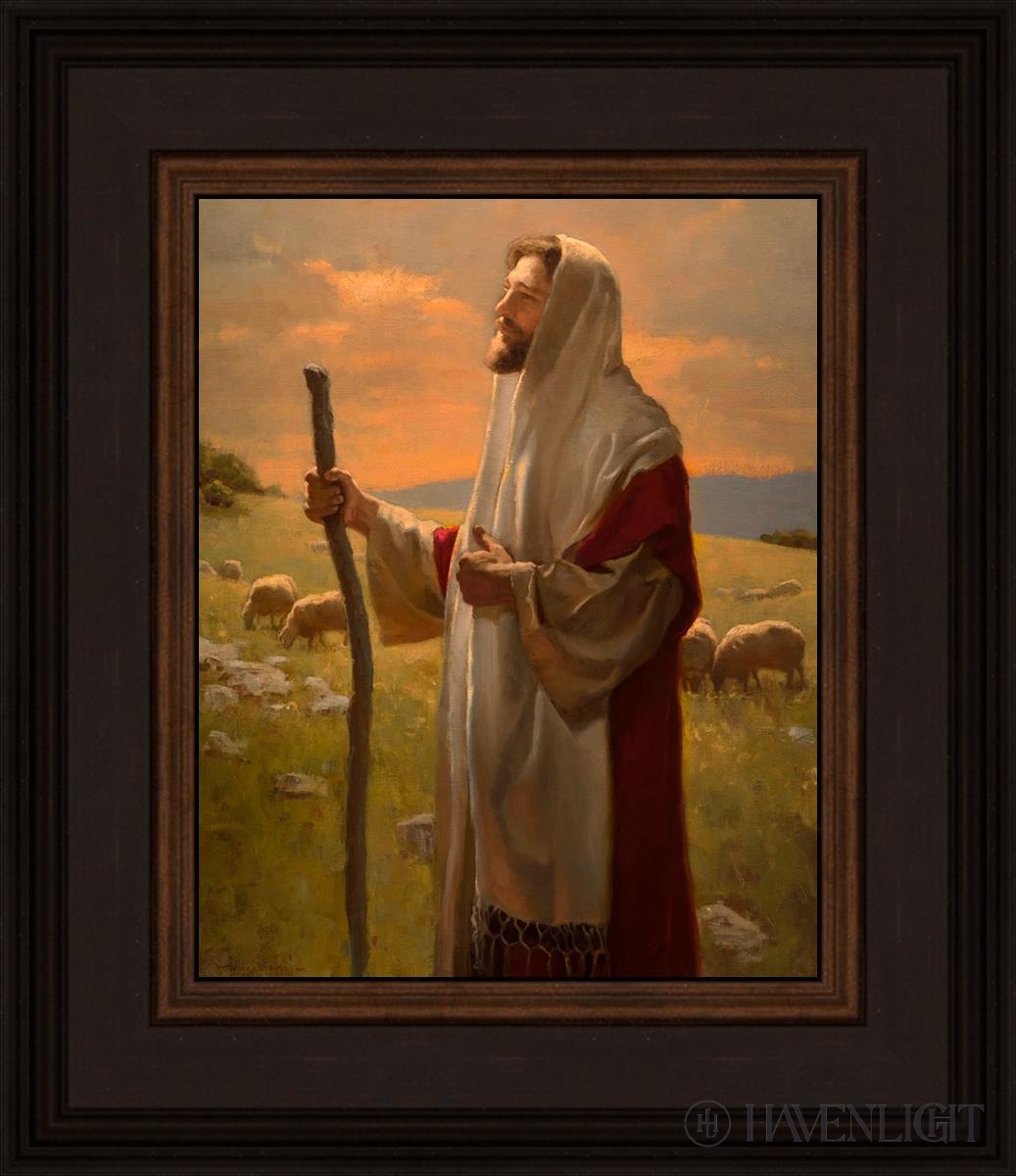 The Good Shepherd Open Edition Print / 8 X 10 Brown 12 3/4 14 Art