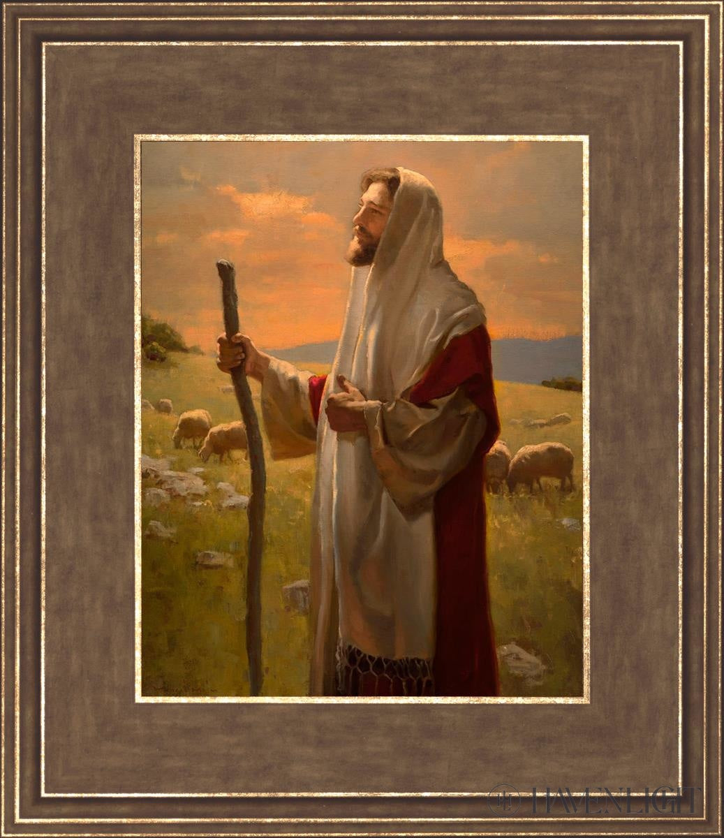 The Good Shepherd Open Edition Print / 8 X 10 Gold 12 3/4 14 Art