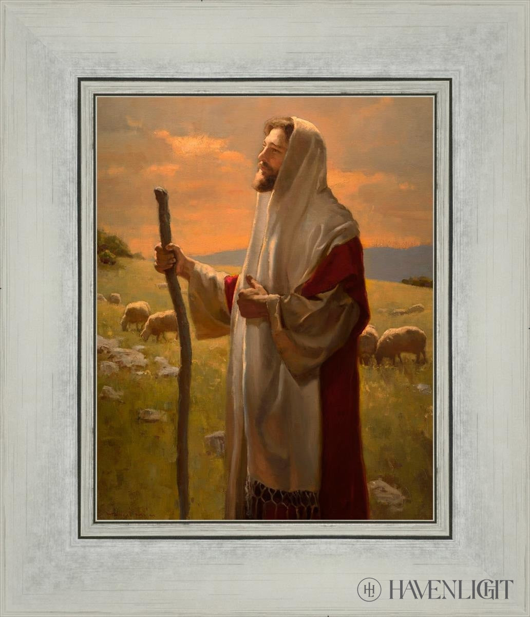 The Good Shepherd Open Edition Print / 8 X 10 Silver 12 1/4 14 Art