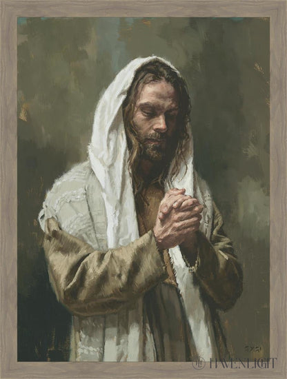 The Lords Prayer Open Edition Canvas / 33 X 45 Light Brown Wood Grain 37 1/4 49 Art